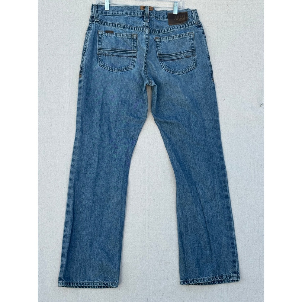 Ariat M4 Relaxed Boot Cut Jeans Mens 34x34 Medium Wash Denim Blue 10022986 - Picture 2 of 16